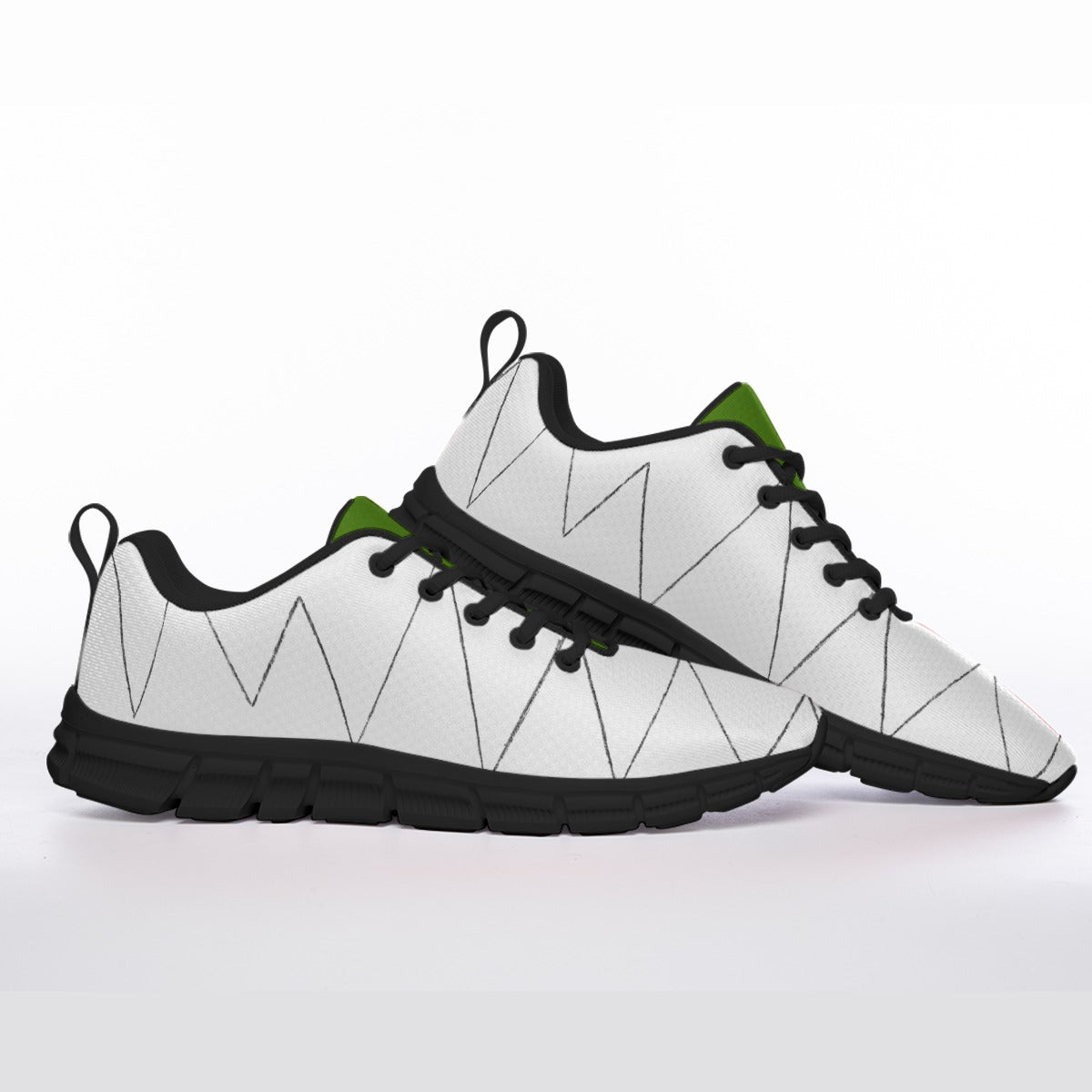 All-Over Print Men's Sports Shoes With Black Sole
