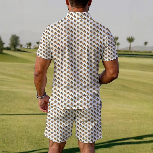 All-Over Print Men's Polo Sportswear Set