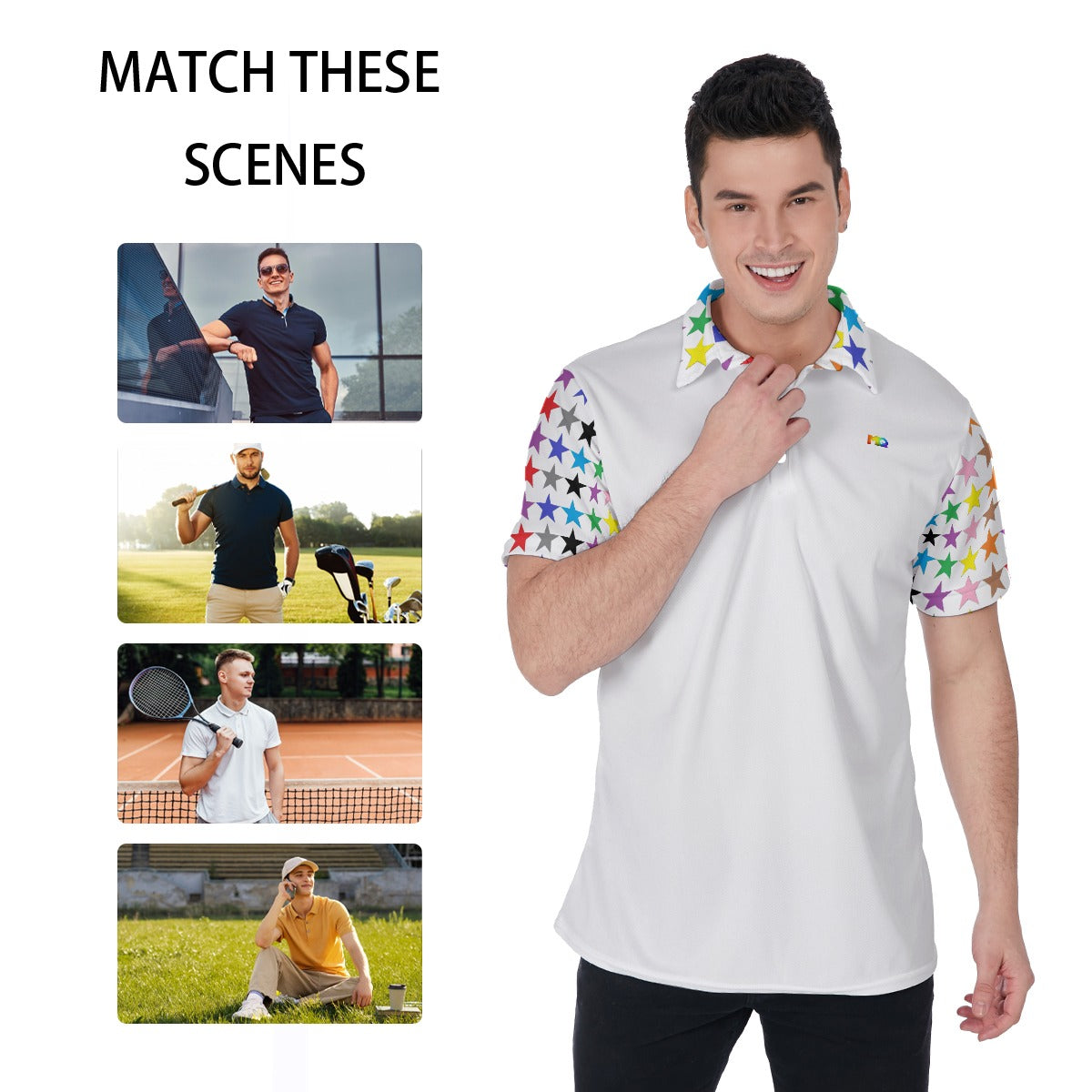 All-Over Print Men's Polo Shirt
