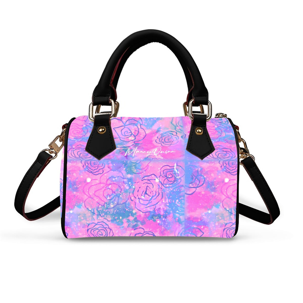 Classic Barrel-Shaped PU Leather Handbag