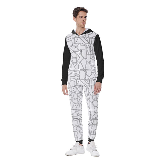 All-Over Print Men's Hooded Jumpsuit