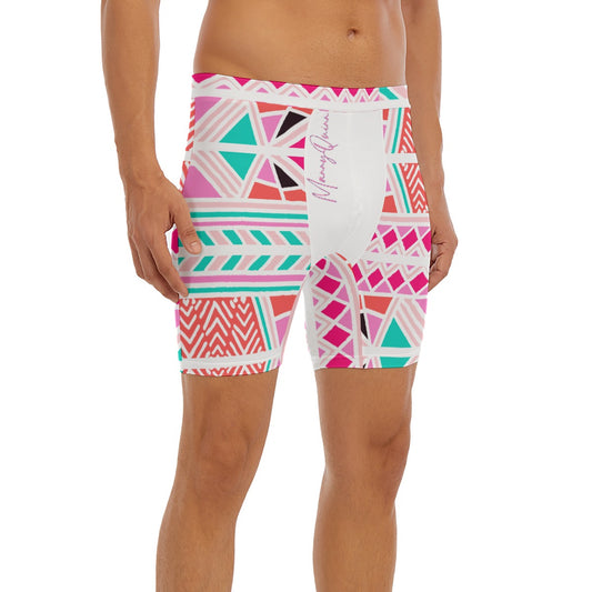 All-Over Print Men's Long Boxer Briefs