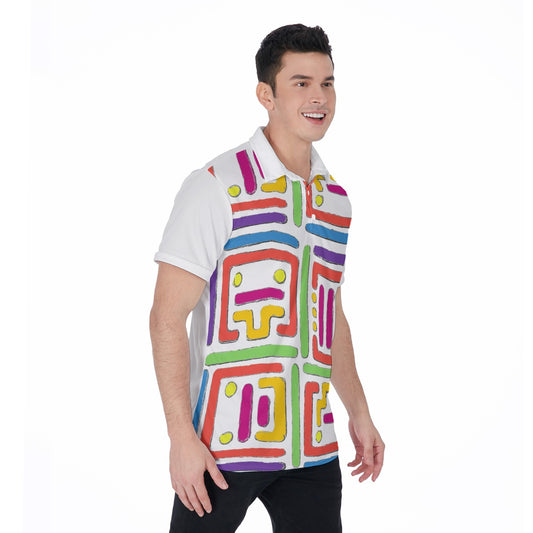 All-Over Print Men's Polo Shirt