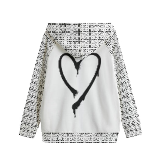 All-Over Print Kid's Zip Up Raglan Sleeve Hoodie | 310GSM Cotton