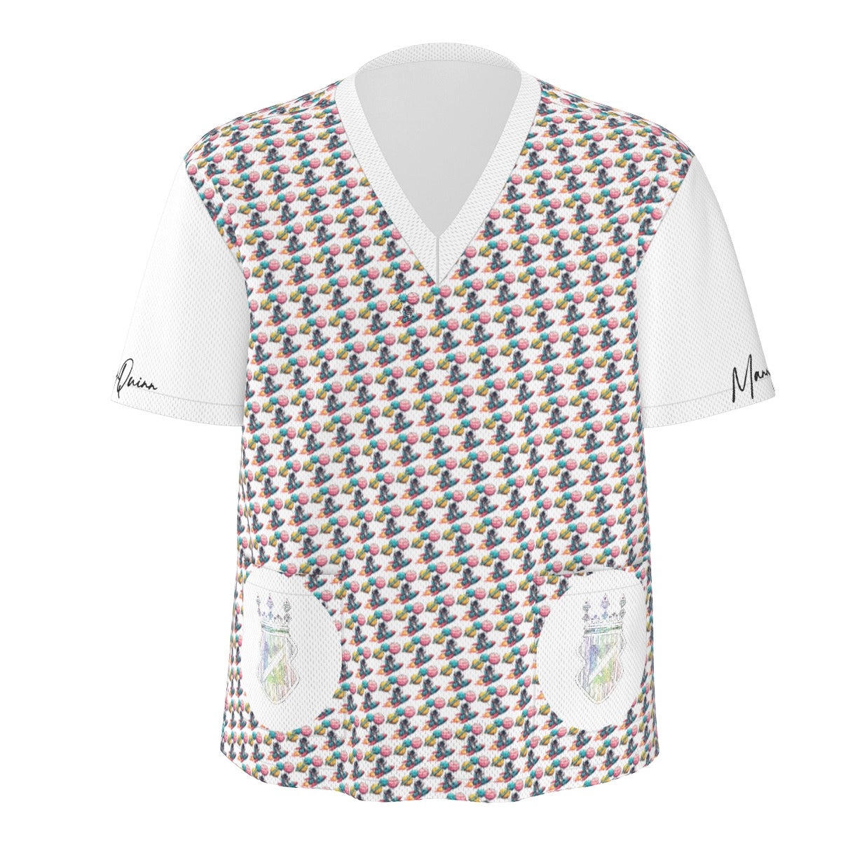 All-Over Print Unisex Scrub Set|Birdseye