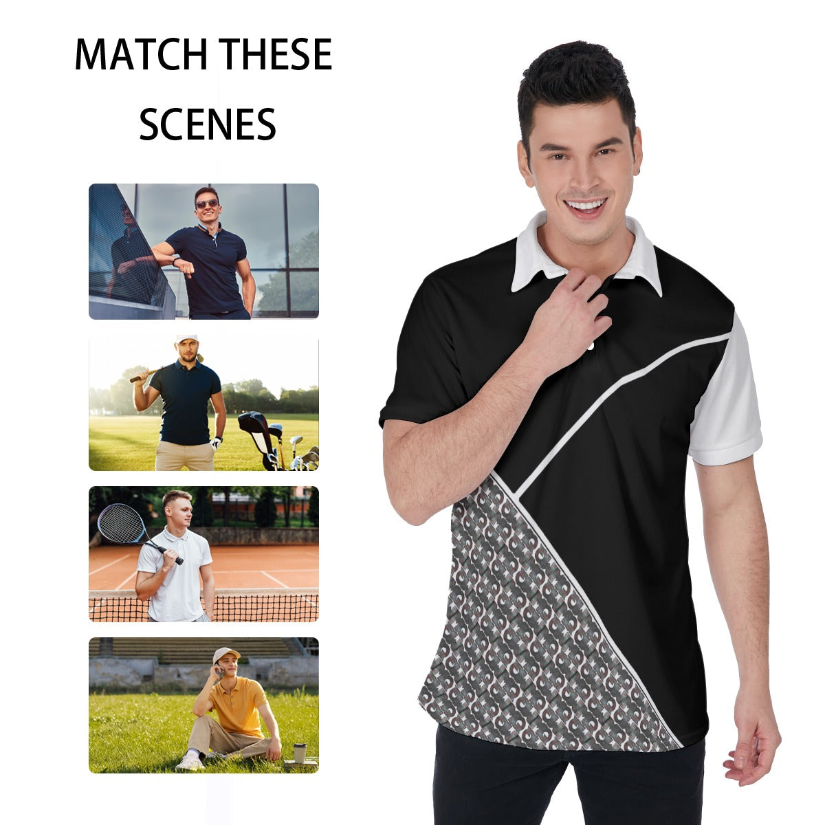 All-Over Print Men's Polo Shirt