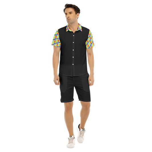 All-Over Print Men's Short Sleeve Shirt Set