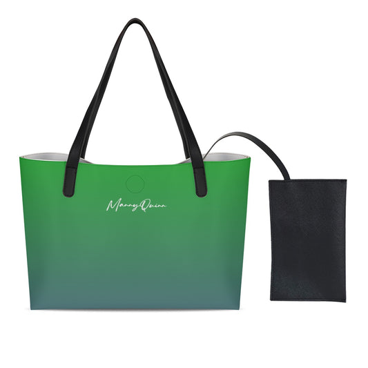 Shopping Tote Bag With Black Mini Purse