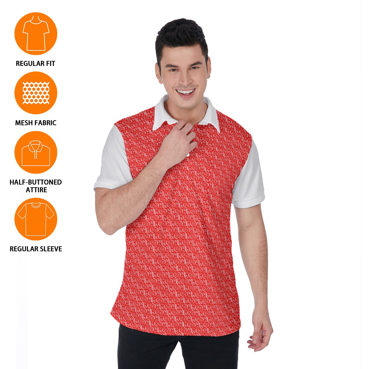 All-Over Print Men's Polo Shirt