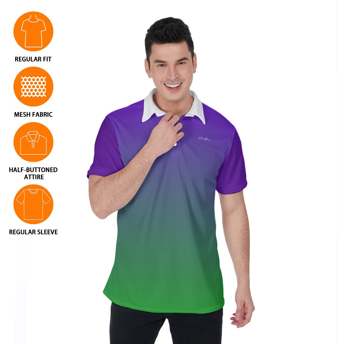 All-Over Print Men's Polo Shirt