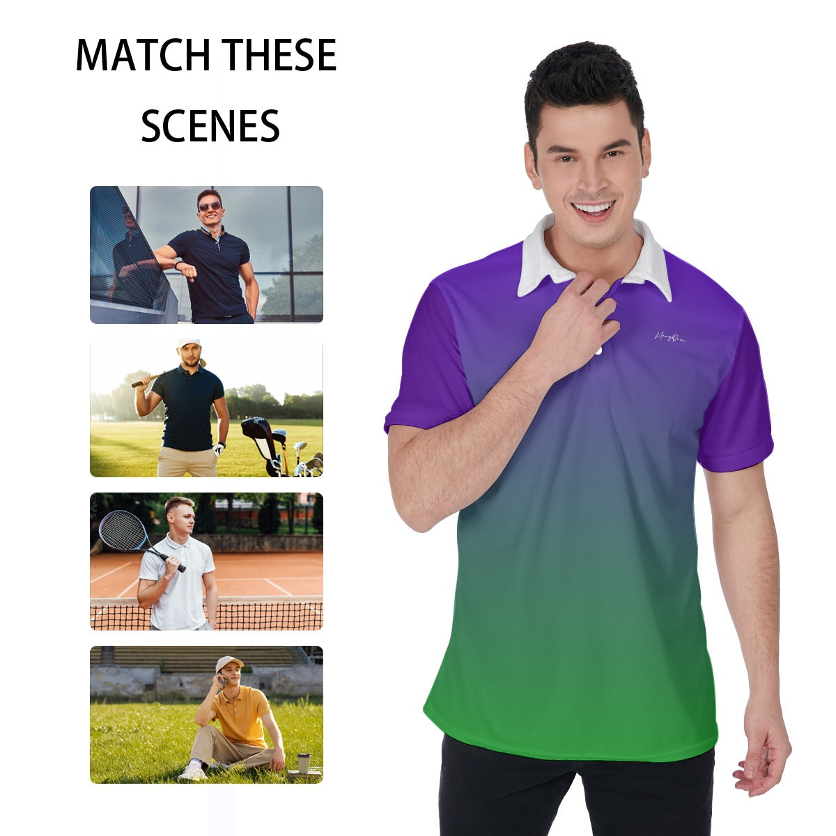 All-Over Print Men's Polo Shirt