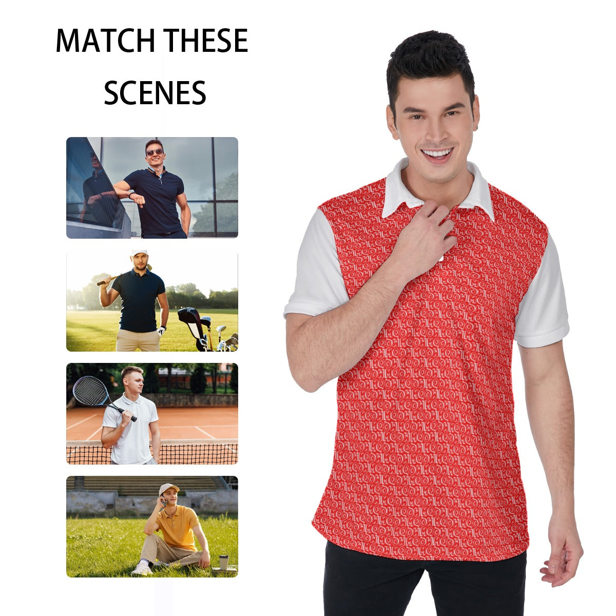 All-Over Print Men's Polo Shirt