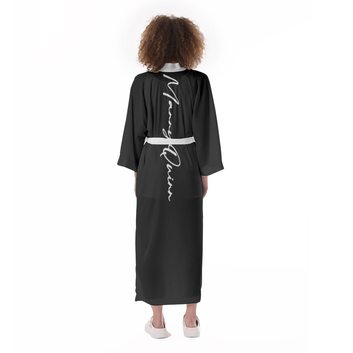All-Over Print Women's Satin Kimono Long Robe