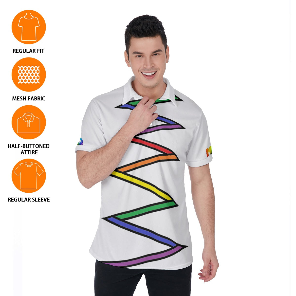 All-Over Print Men's Polo Shirt