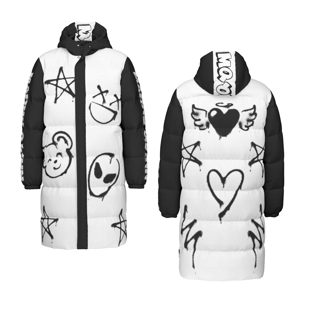 All-Over Print Unisex Long Down Jacket