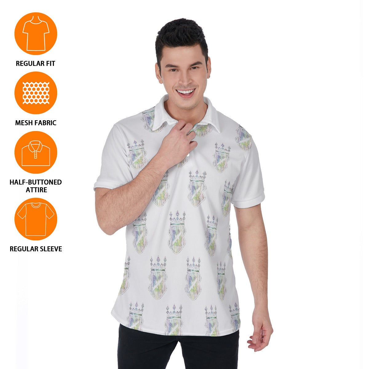 All-Over Print Men's Polo Shirt