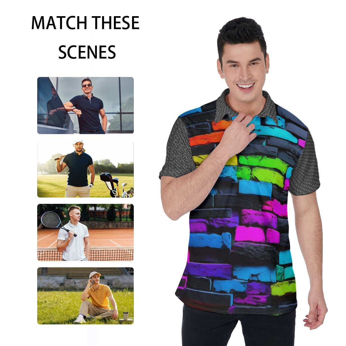 All-Over Print Men's Polo Shirt