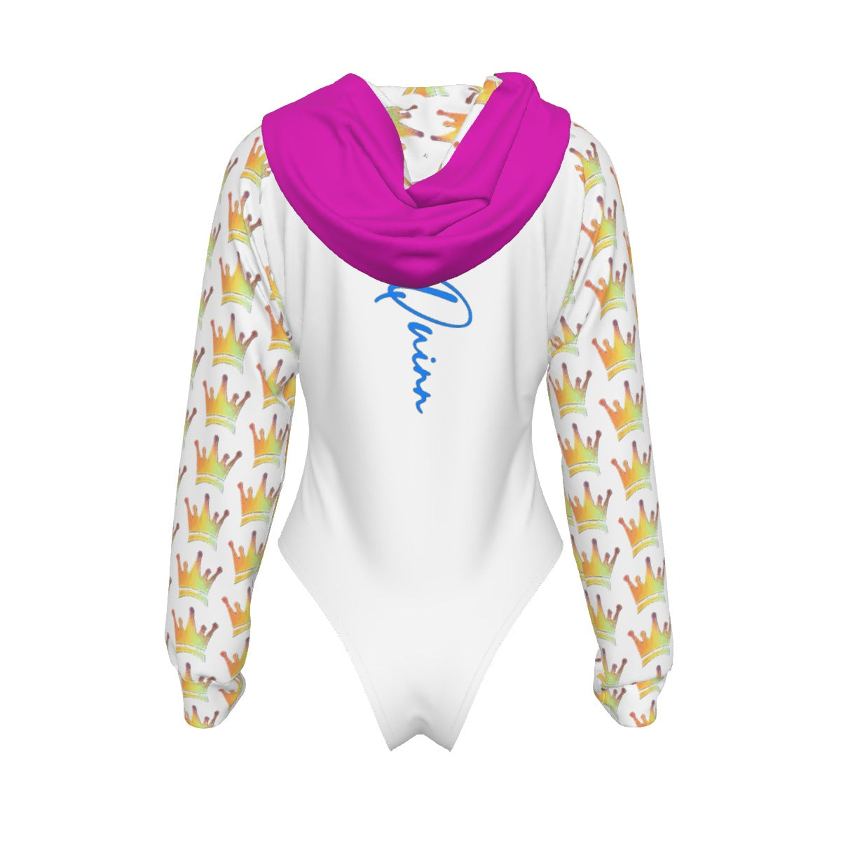 All-Over Print Women's Raglan Sleeve Hooded Bodysuit
