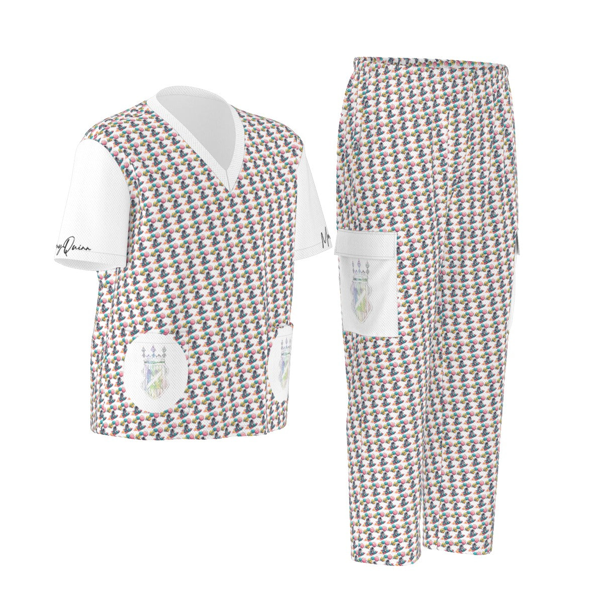 All-Over Print Unisex Scrub Set|Birdseye