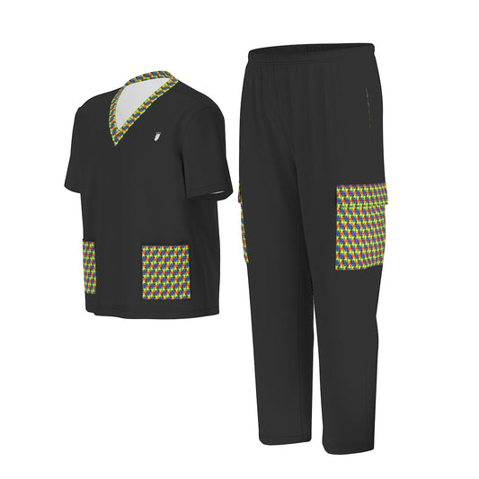 All-Over Print Unisex Scrub Set|Birdseye