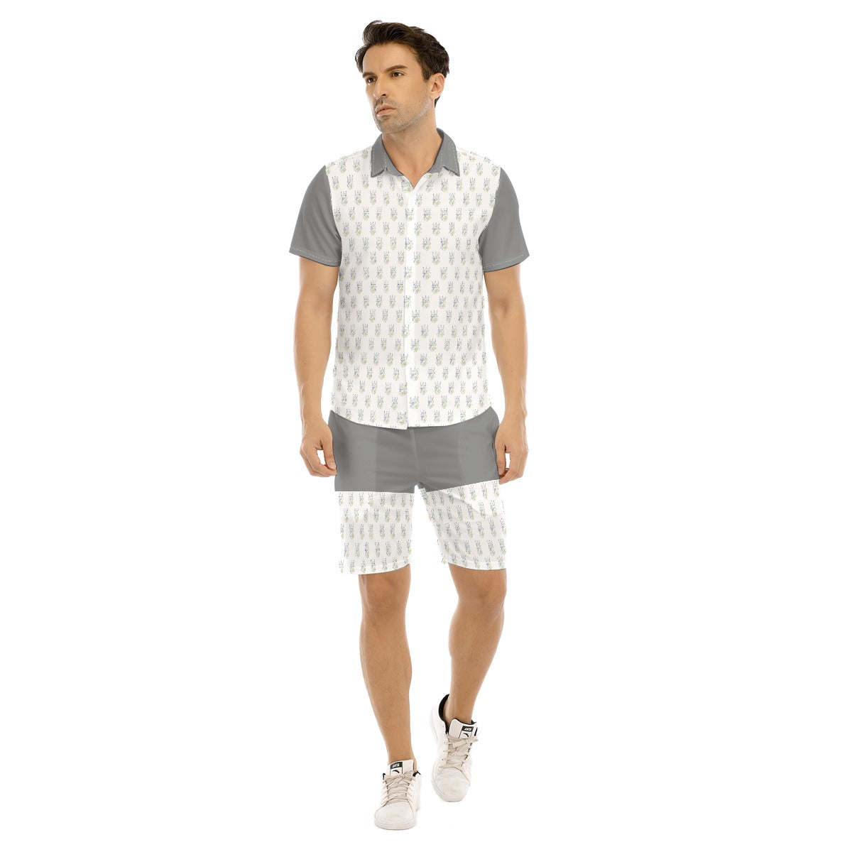 All-Over Print Men's Short Sleeve Shirt Set