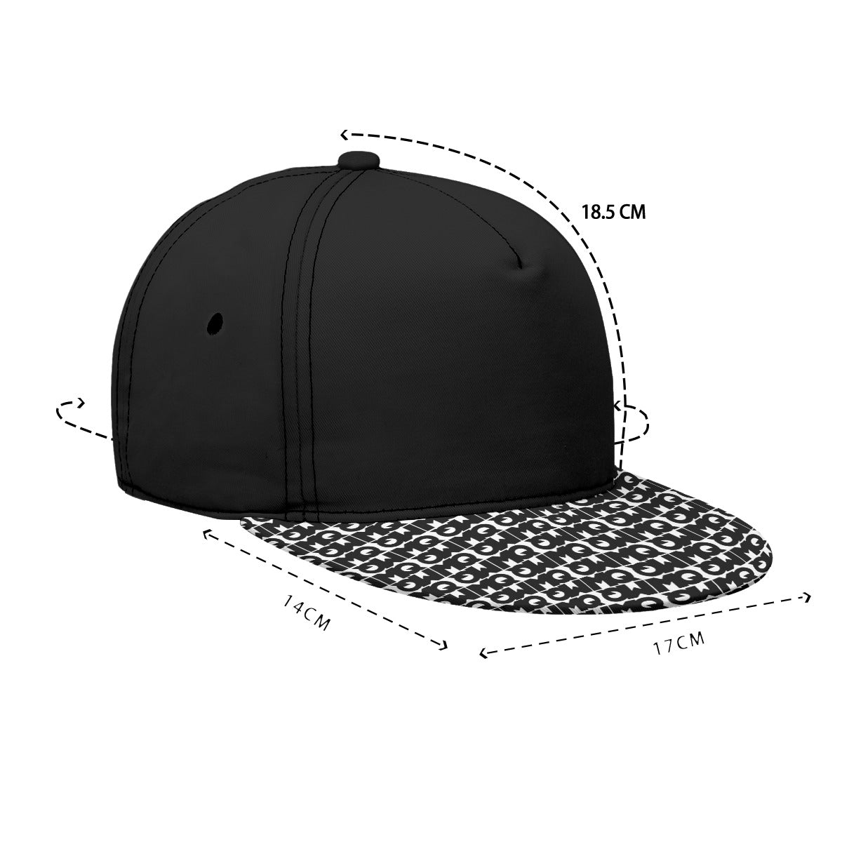 All-Over Print Flat-Brim Baseball Cap With Box