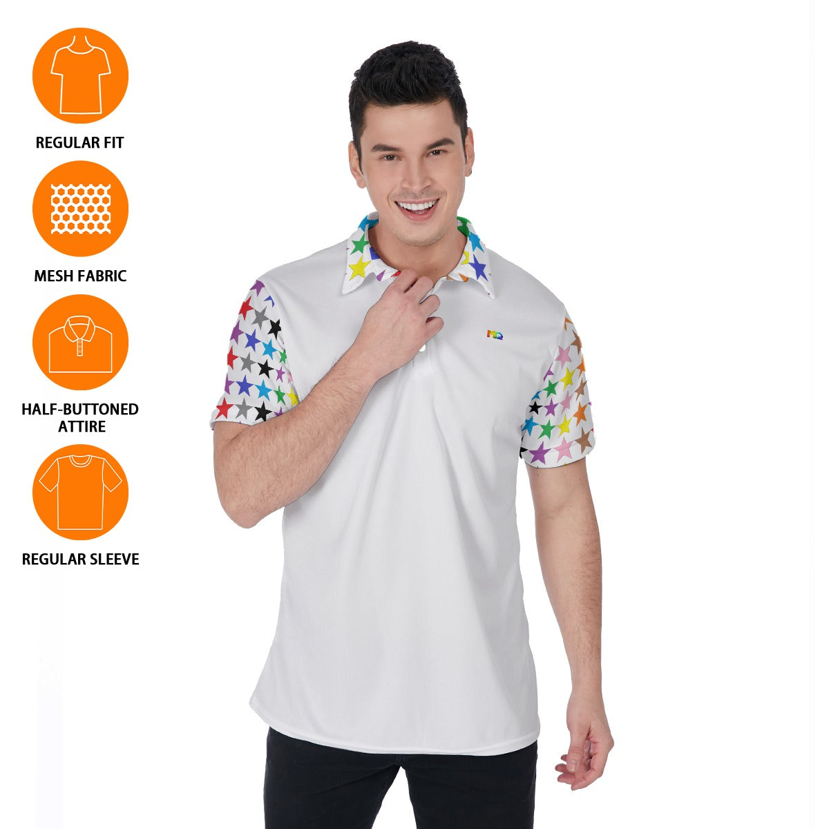 All-Over Print Men's Polo Shirt