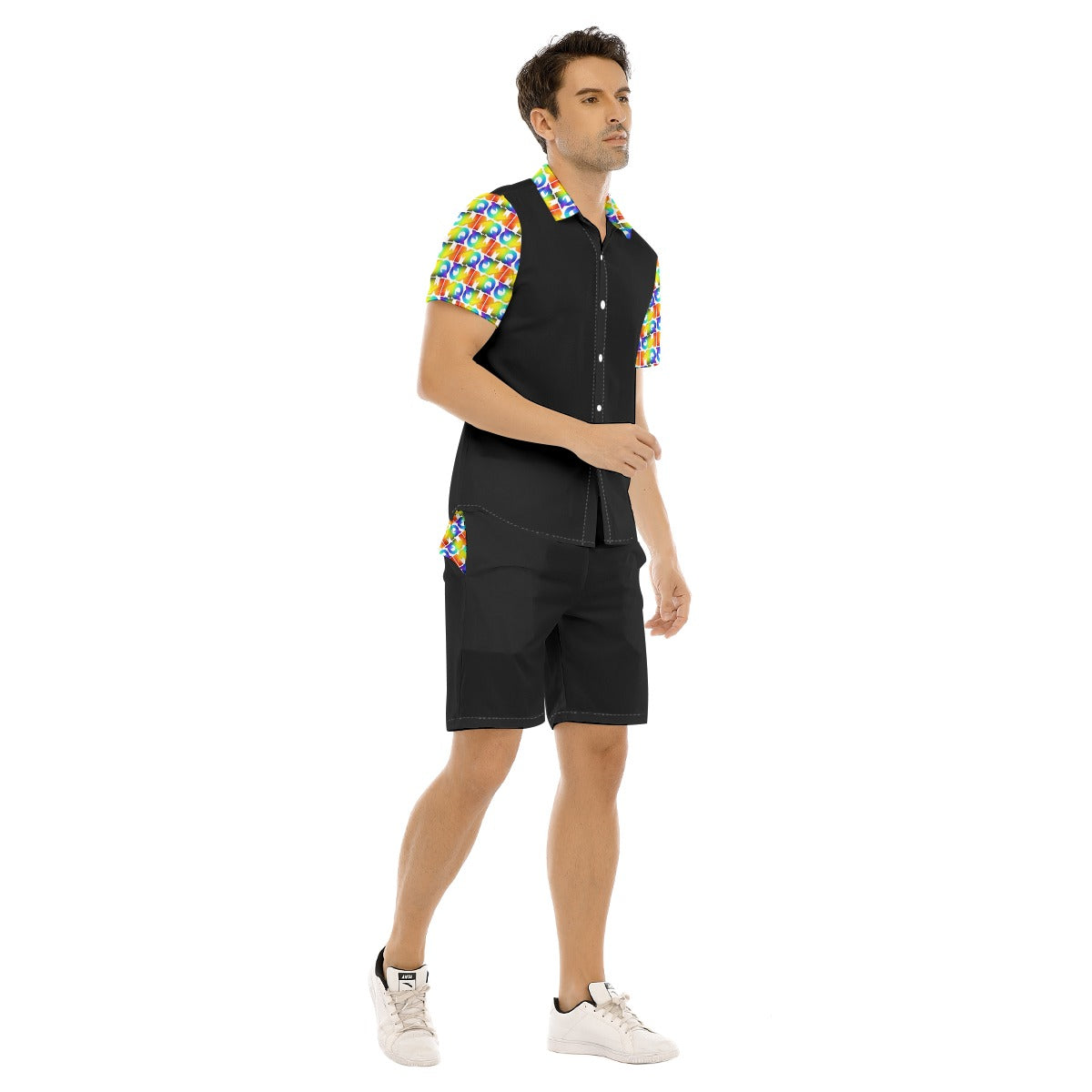 All-Over Print Men's Short Sleeve Shirt Set
