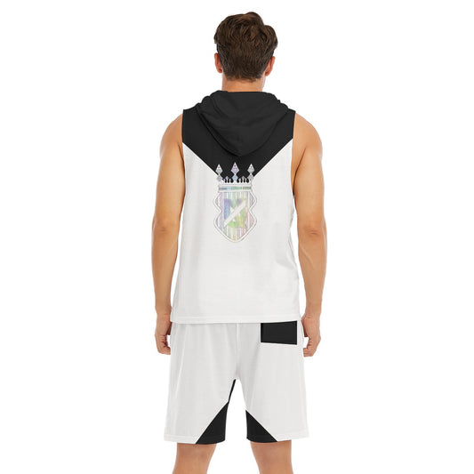 All-Over Print Men's Sleeveless Vest And Shorts Set