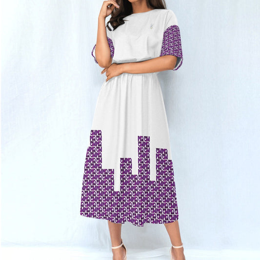 All-Over Print Women's Elastic Waist Dress