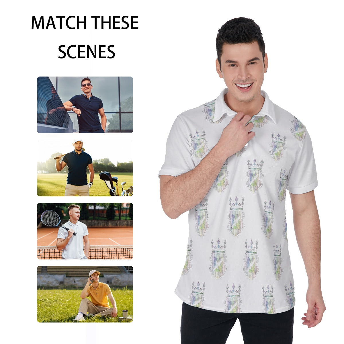 All-Over Print Men's Polo Shirt
