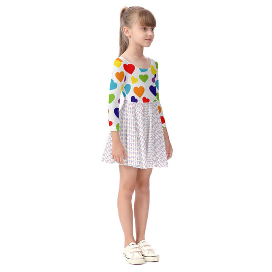 All-Over Print Kid's Long Sleeve Dress