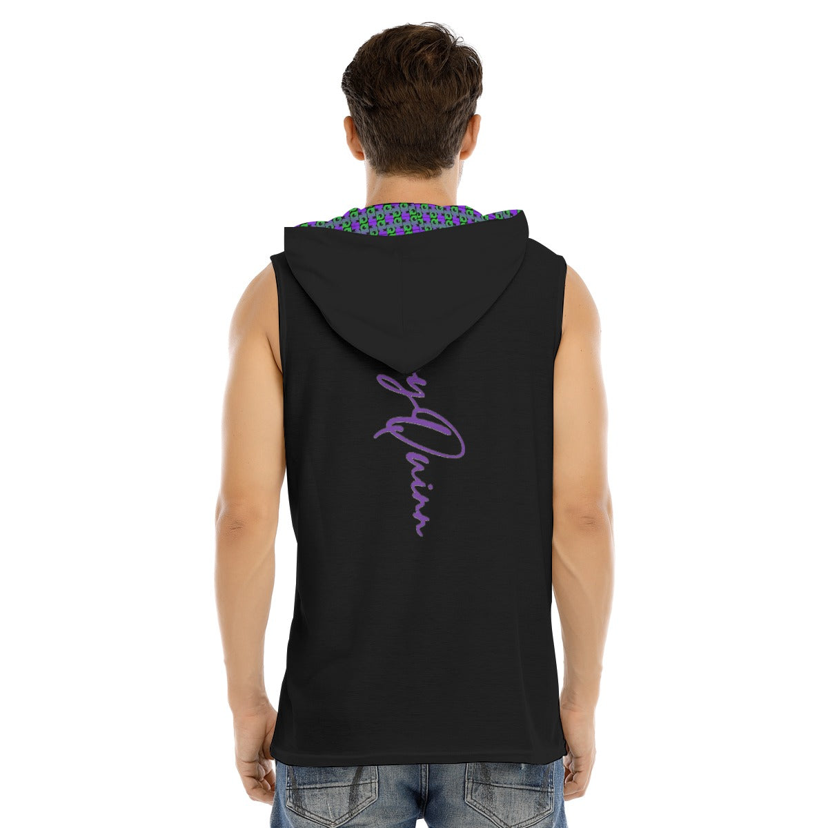 All-Over Print Men's Tank Hooded Vest