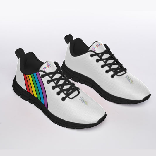 All-Over Print Men's Sports Shoes With Black Sole