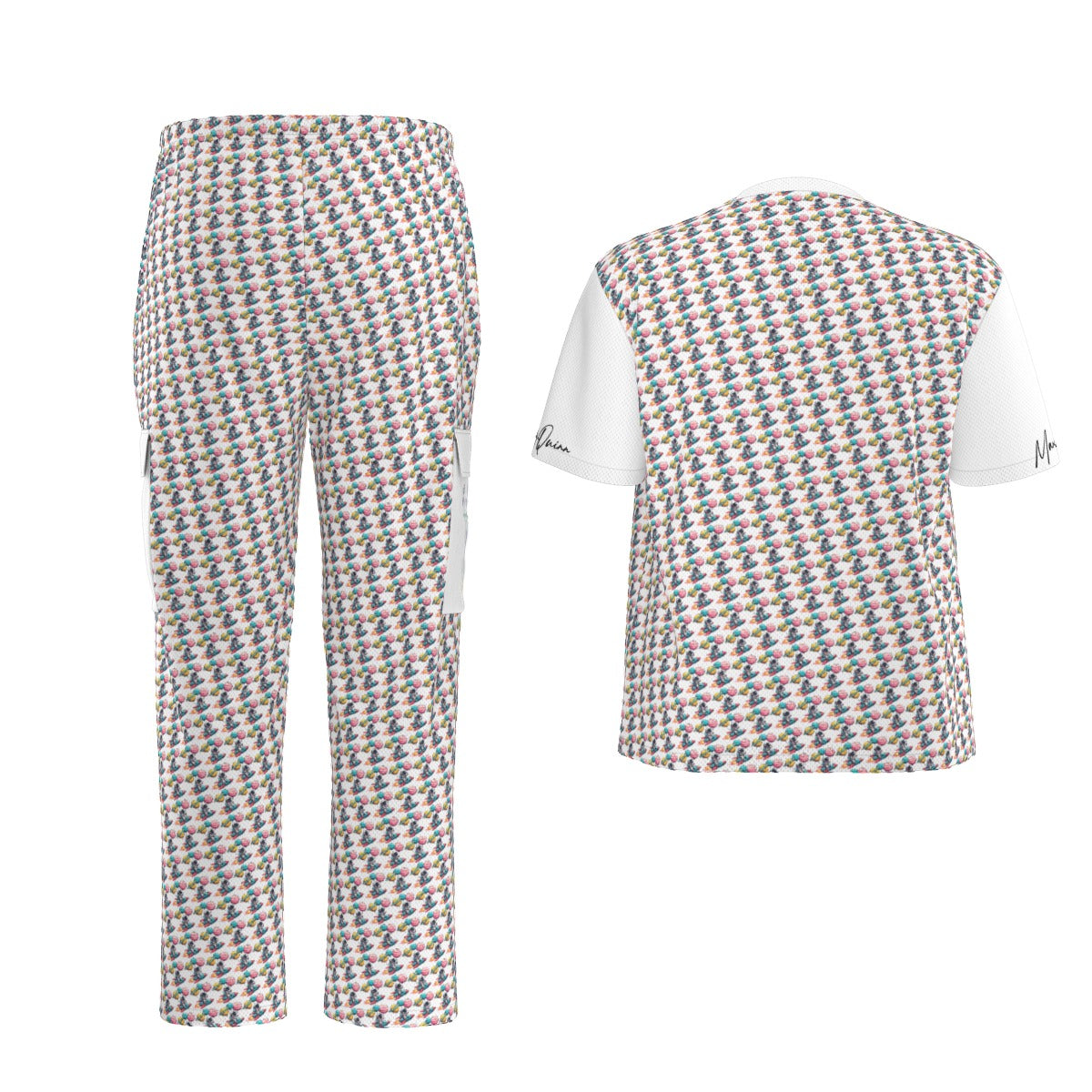 All-Over Print Unisex Scrub Set|Birdseye