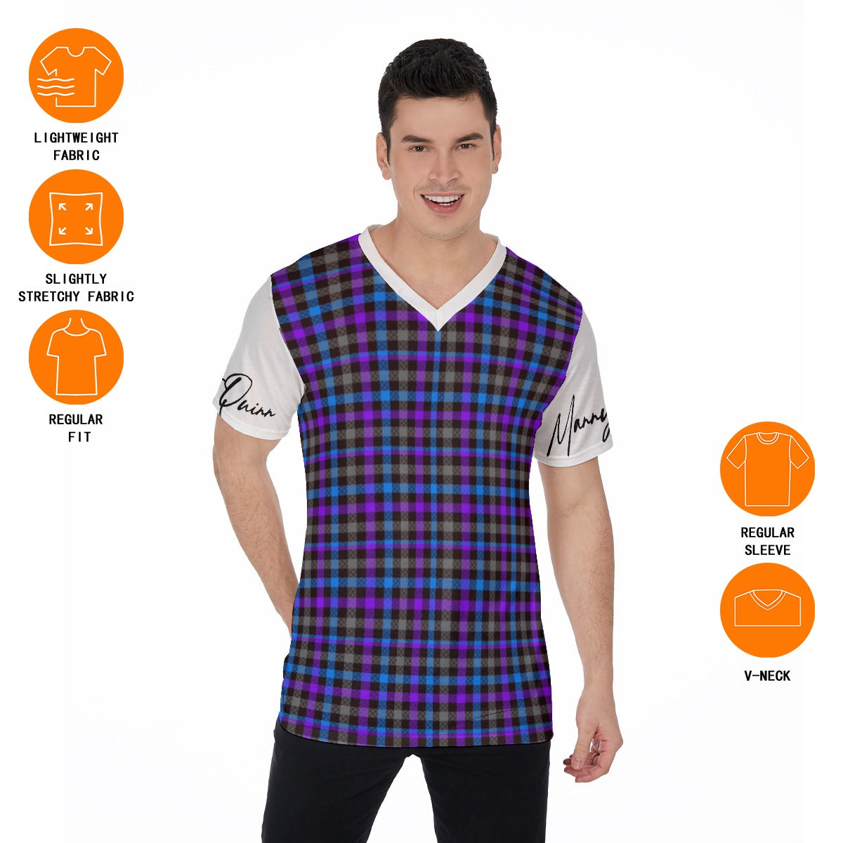 All-Over Print V-Neck T-Shirt