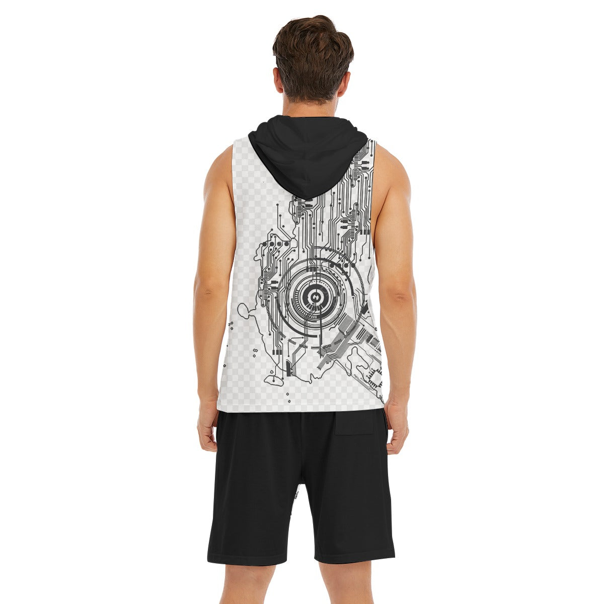 All-Over Print Men's Sleeveless Vest And Shorts Set