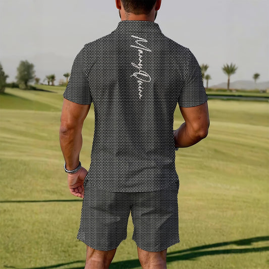 All-Over Print Men's Polo Sportswear Set