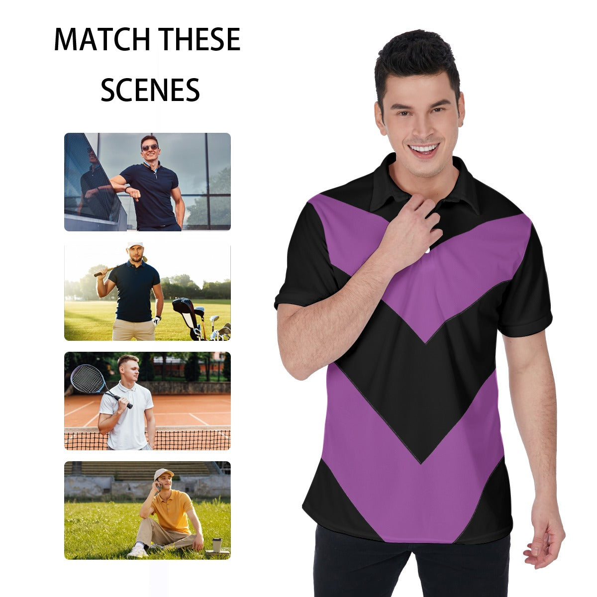 All-Over Print Men's Polo Shirt