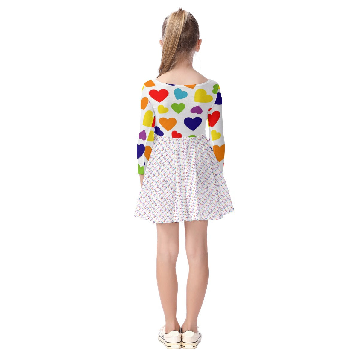 All-Over Print Kid's Long Sleeve Dress