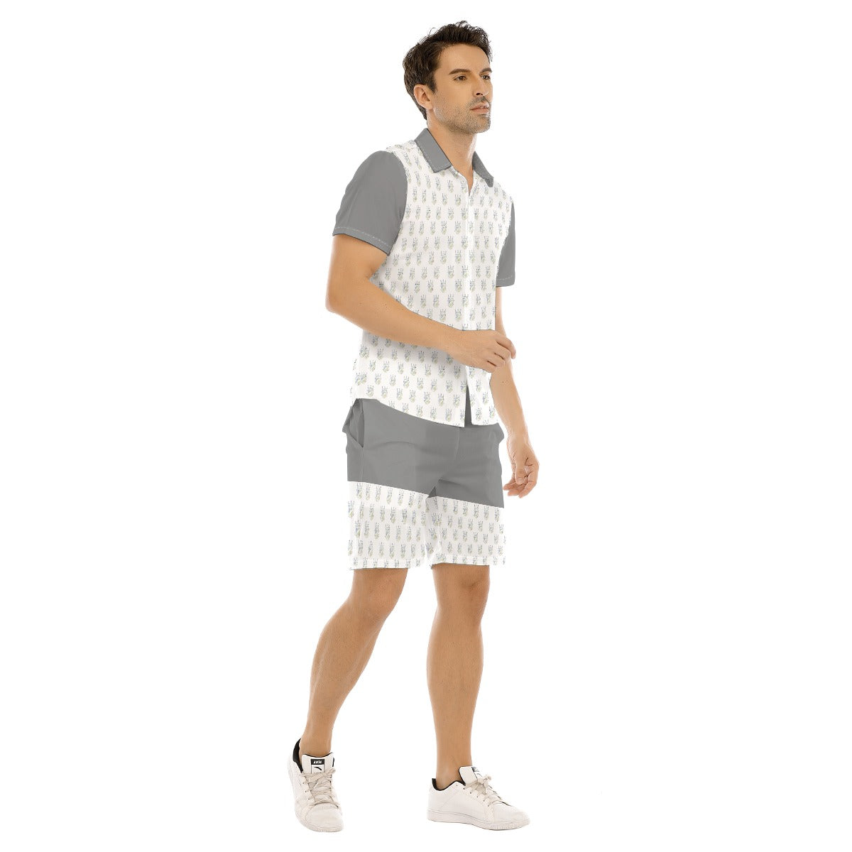All-Over Print Men's Short Sleeve Shirt Set
