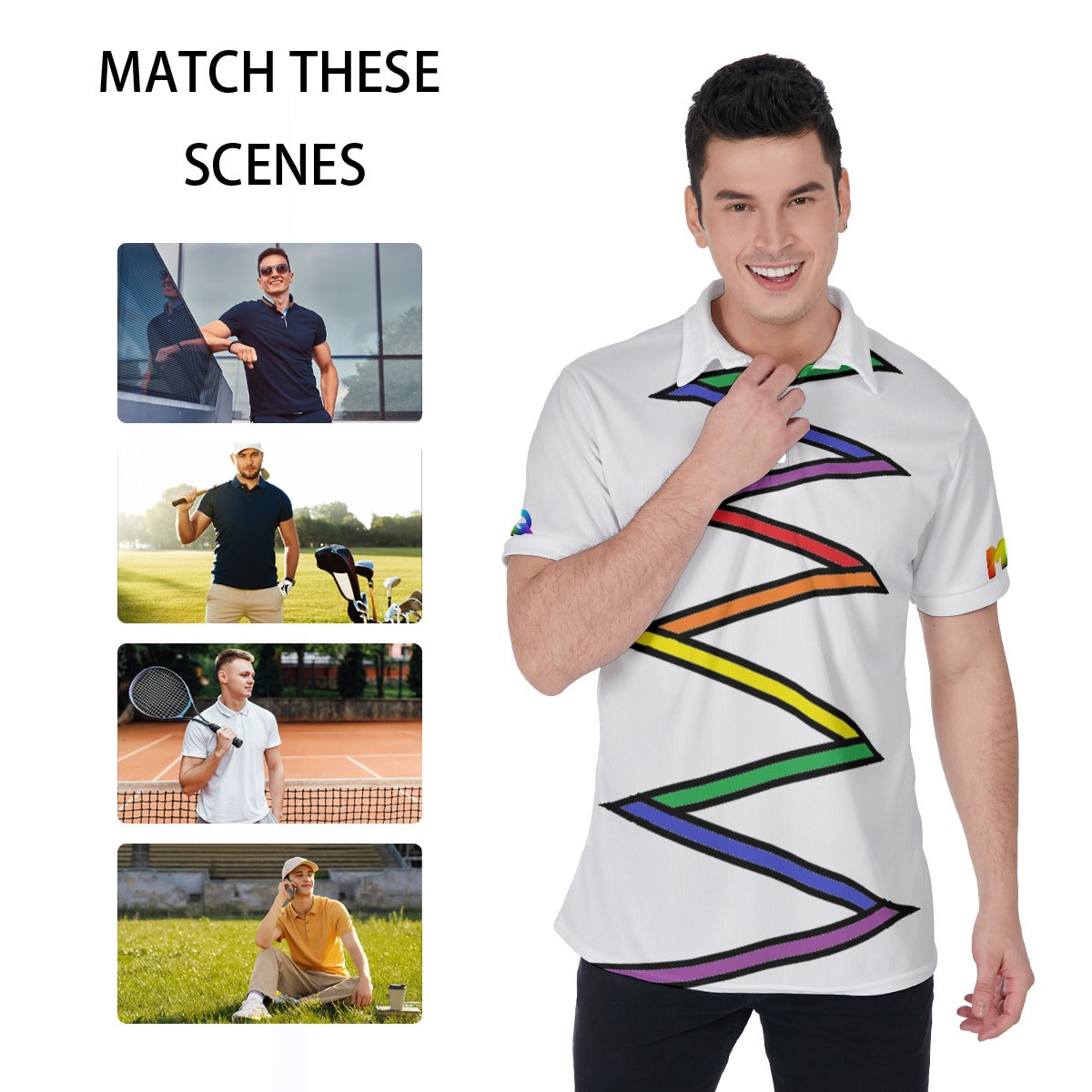 All-Over Print Men's Polo Shirt
