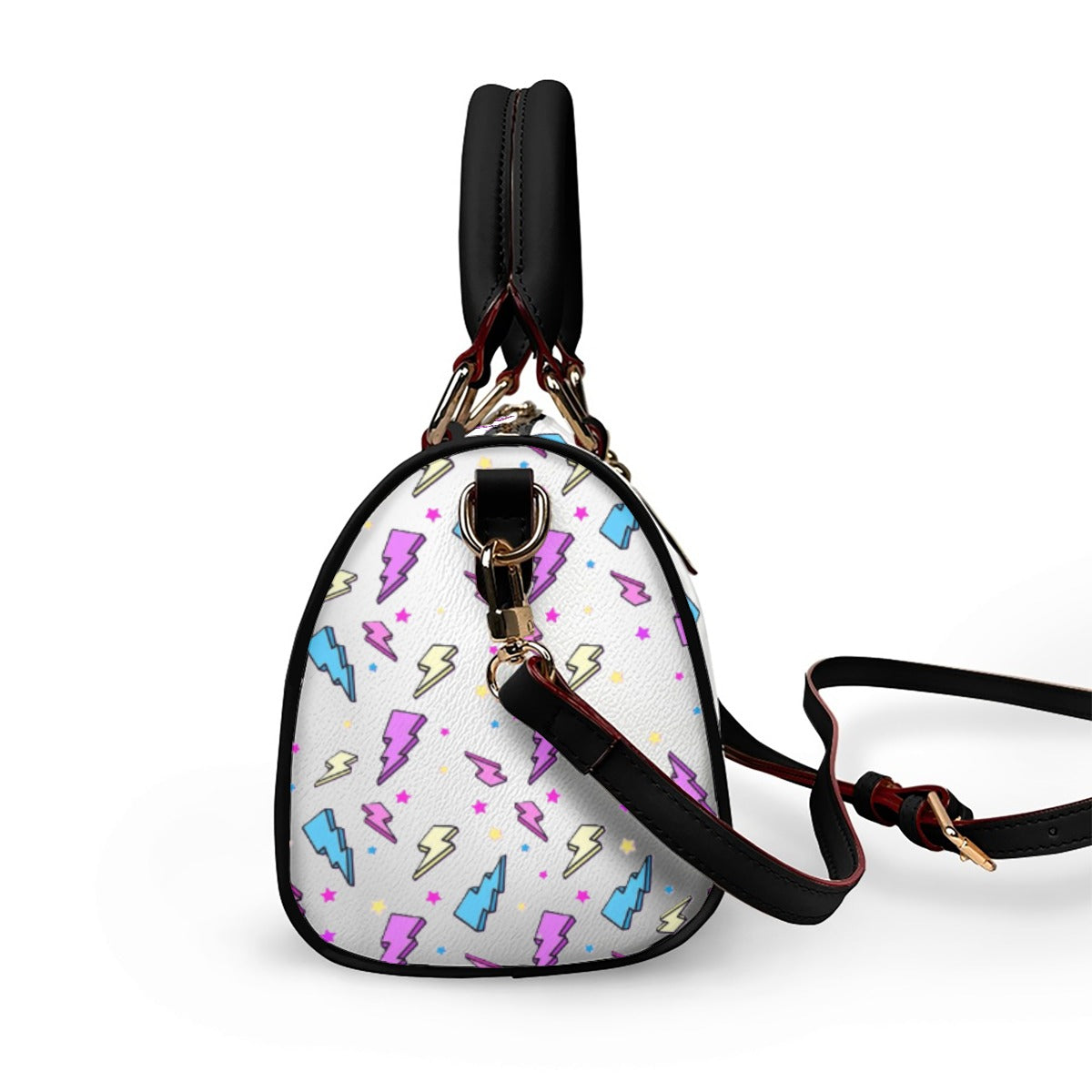Classic Barrel-Shaped PU Leather Handbag
