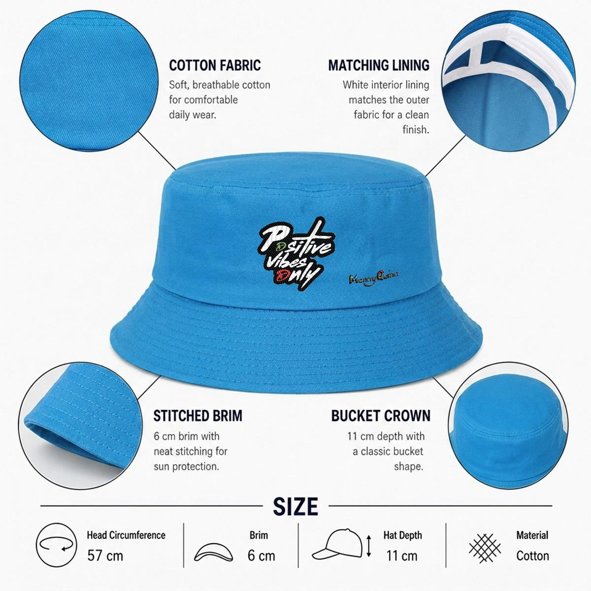 Embroidery Bucket Hat