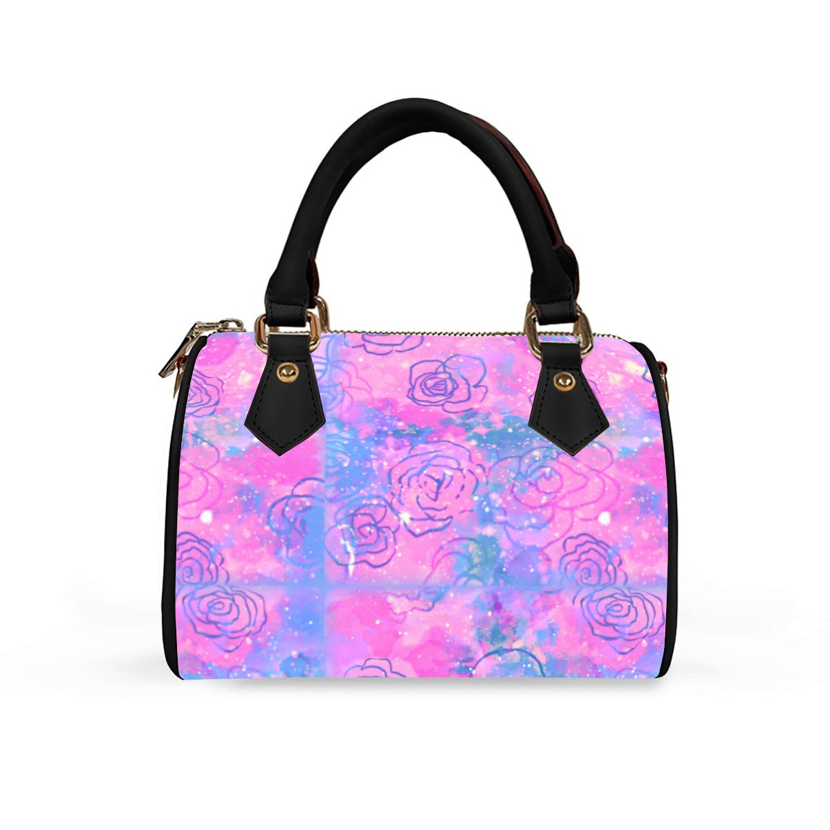 Classic Barrel-Shaped PU Leather Handbag