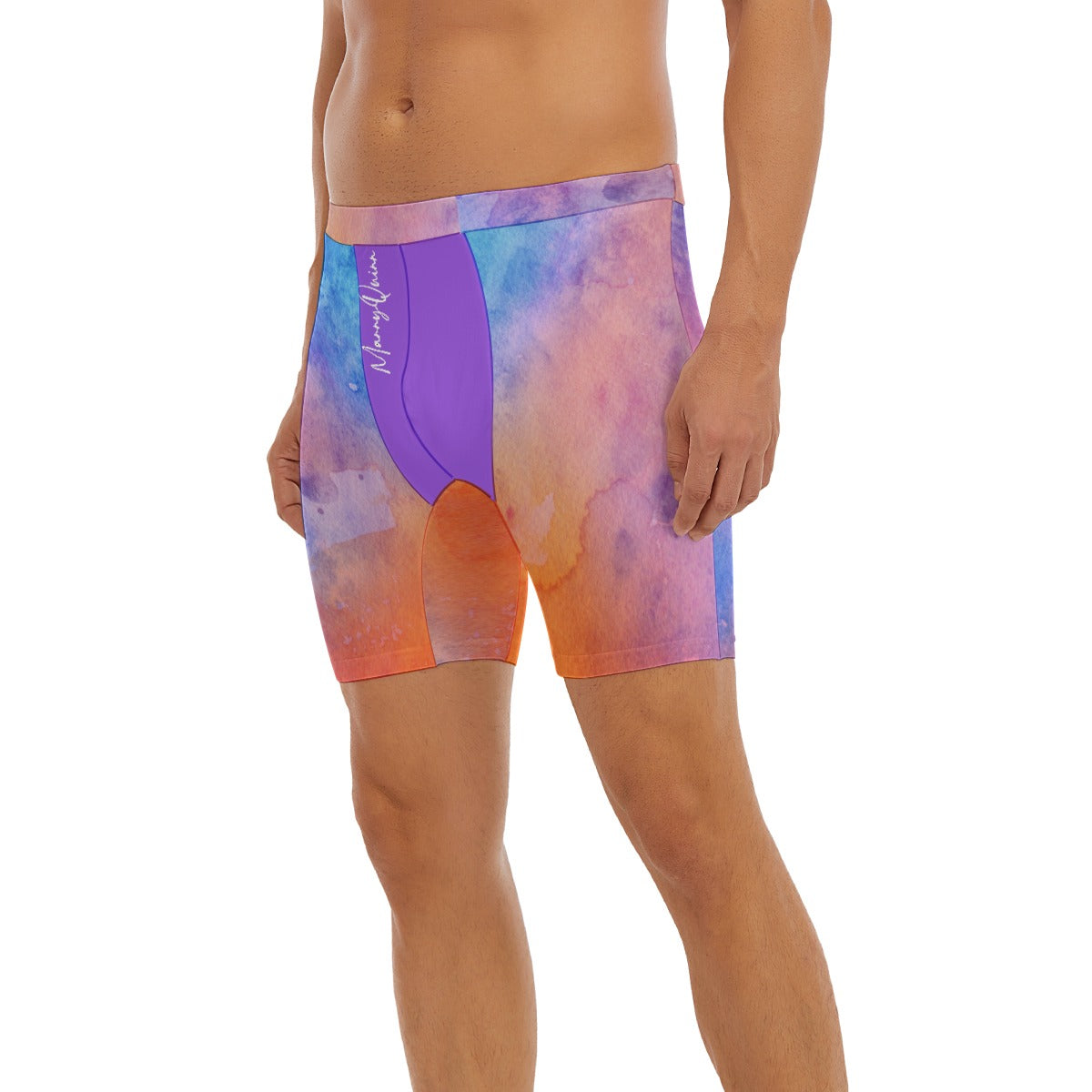 All-Over Print Men's Long Boxer Briefs