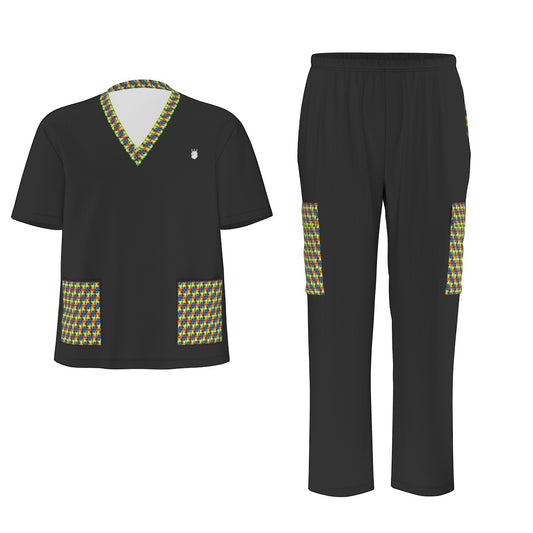 All-Over Print Unisex Scrub Set|Birdseye