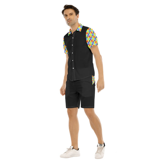 All-Over Print Men's Short Sleeve Shirt Set