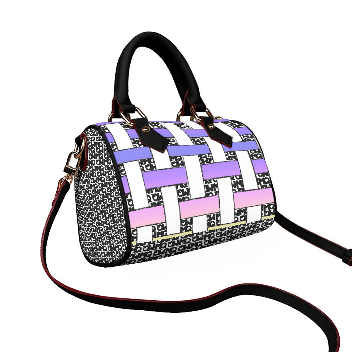 Classic Barrel-Shaped PU Leather Handbag