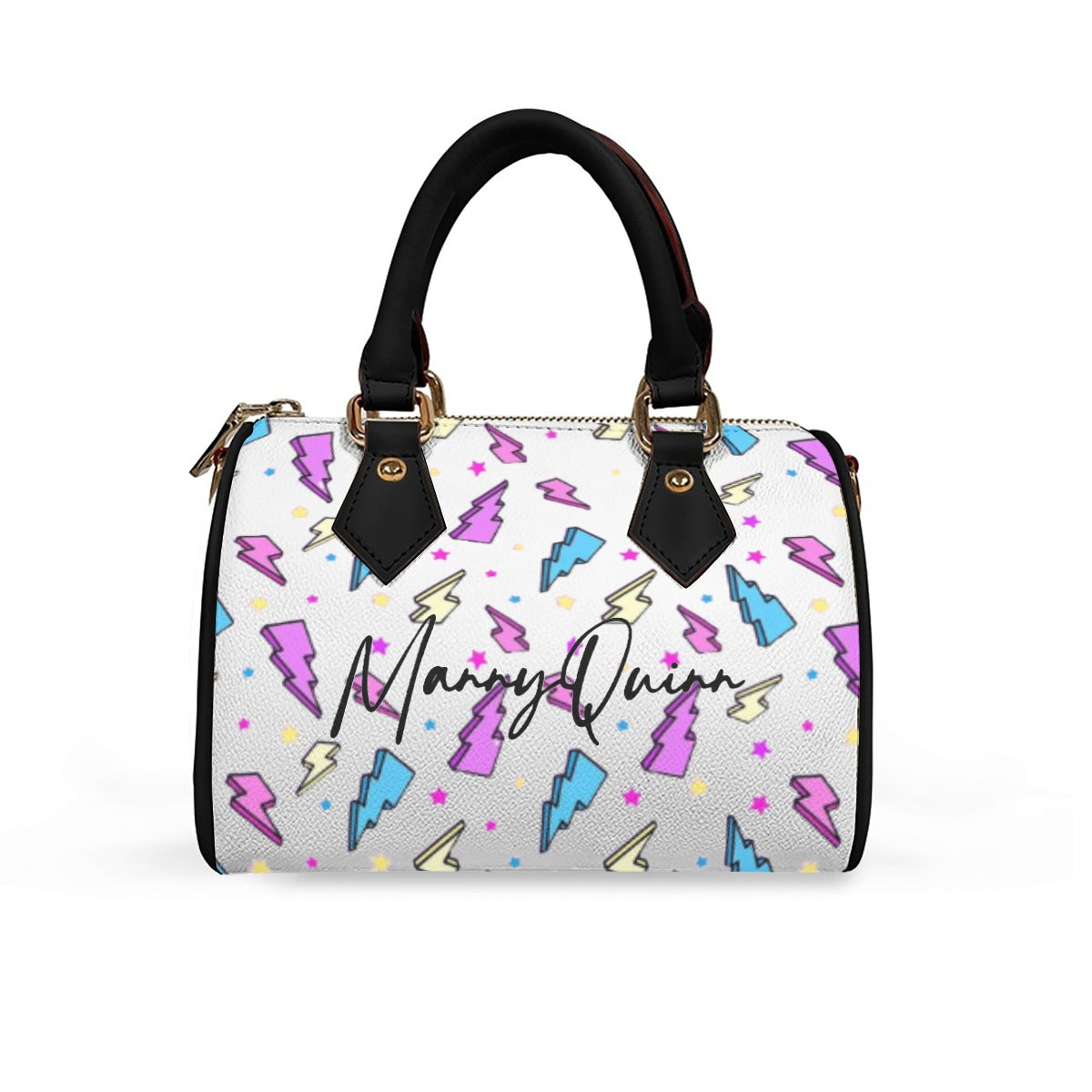 Classic Barrel-Shaped PU Leather Handbag